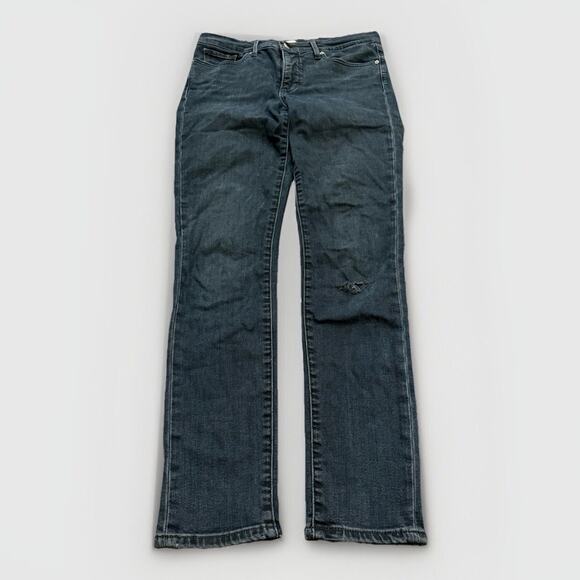 Levis Womens Blue Mid-Rise 311 Shaping Skinny Denim Distressed Jeans Size 29 - Picture 1 of 11